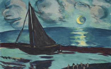 Max Beckmann (1884-1950), Mondnacht am Meer (grün)