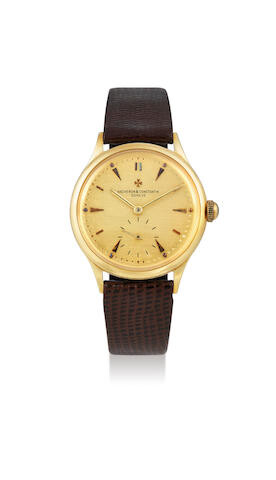 Vacheron Constantin. A Fine Yellow Gold Wristwatch With Champagne Dial