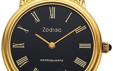 54051: Zodiac, 18k Yellow Gold "Astroquartz" Circa 1980