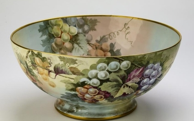 William Lycett hand painted porcelain center bowl