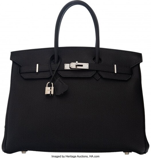 58151: Hermès 35cm Black Togo Leather Birkin Bag