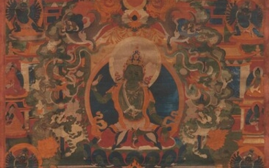 A THANGKA DEPICTING NAMPAR GYALWA Tibet, 17th/18th Century