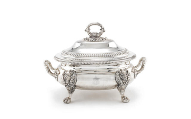 An electroplated tureen