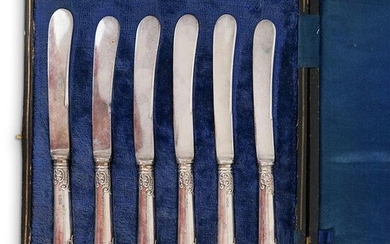 6Pc) English Sterling Silver Spreaders