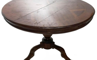 Roiund small table, three feet. Charles X period