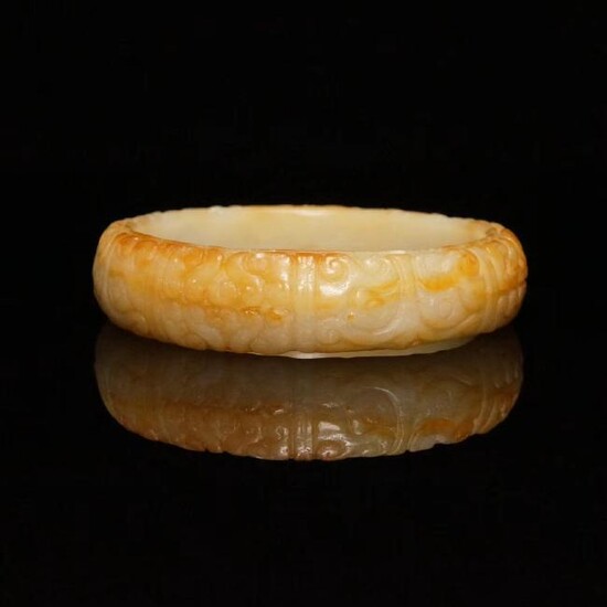 Chinese Carved Jade Bracelet