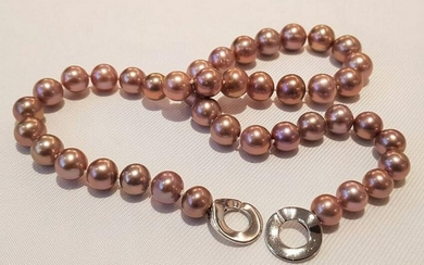 925 Silver - 10x12mm Beautiful Colour Edison Pearls