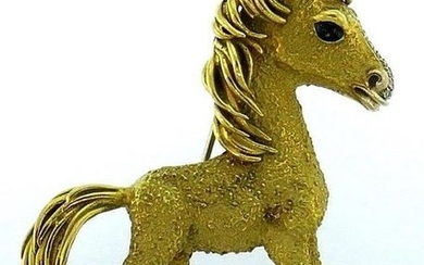 Frascarolo 18k Yellow Gold and Diamond Vintage Horse