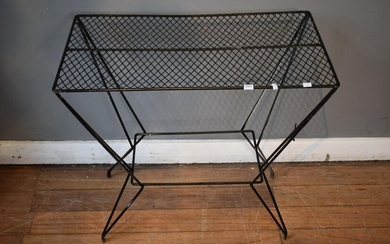 A 1950S WIRE WORK SIDE TABLE (68H X 77W X 43D CM)