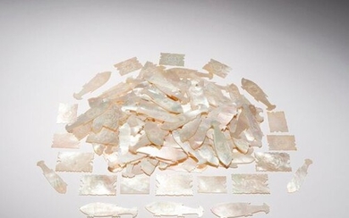A COLLECTION OF CHINESE MOTHER OF PEARL COUNTERS 19TH CENTURY...