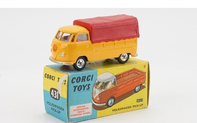 A Corgi No: 431 "Volkswagen Pick-Up" finished in Yellow with...