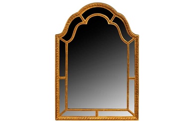 A GILTWOOD SECTIONAL WALL MIRROR, 19TH CENTURY