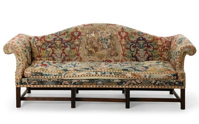 A George III style mahogany sofa