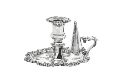 A George IV Silver Chamber-Candlestick by S. C. Younge and Co., Sheffield, 1826