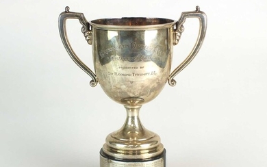 A George V two handled silver presentation trophy