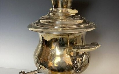 A LARGE FRENCH SILVER PLATED SAMOVAR BY A. FRENAIS