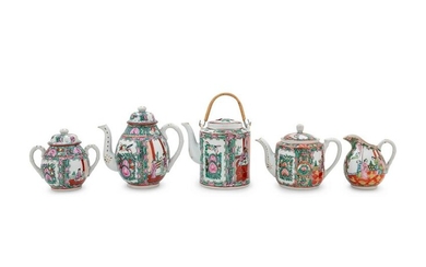 A Large Partial Set of Chinese Rose Medallion Porcelain