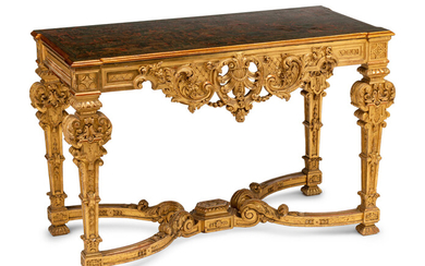 A Louis XIV Style Giltwood Console Table