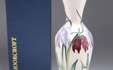 A MOORCROFT POTTERY VASE, tubelined and hand-painted