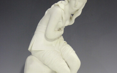 A Minton Parian figure of Dorothea, circa 1860, modelled by John Bell, relief moulded and incised ma