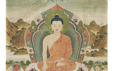 A PAINTING OF BUDDHA CHINA, PROBABLY CHENGDE, LATE 18TH CENTURY