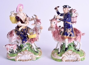A PAIR OF EARLY 19TH CENTURY DERBY FIGURES OF A WELSH