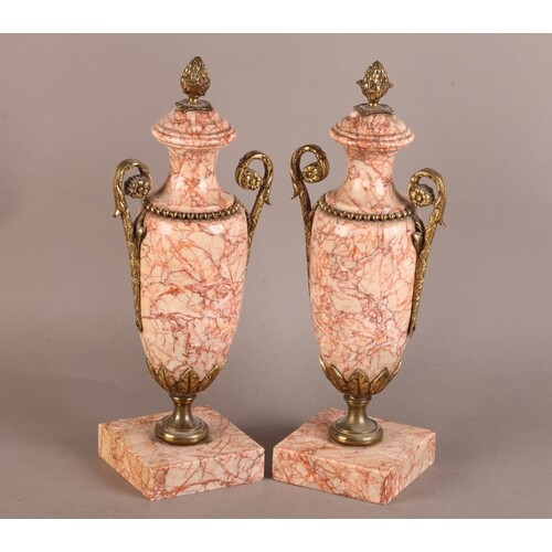 A PAIR OF LATE 19TH/EARLY 20TH CENTURY BRASS MOUNTED BRECHE ...