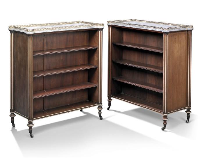A PAIR OF LOUIS XVI-STYLE MAHOGANY DWARF BOOKCASES, LATE 19TH/EARLY 20TH CENTURY