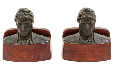 A Pair of Composition Busts of Dante Alighieri