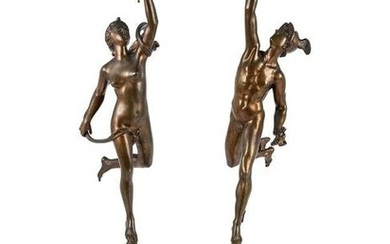 A Pair of Sculptures of Mercury and Psyche