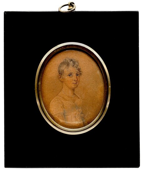 A Portrait Miniature of Mrs. Mary Ann Carling Mrs. Mary Ann Carling, (born 1791 - 1848), painte...