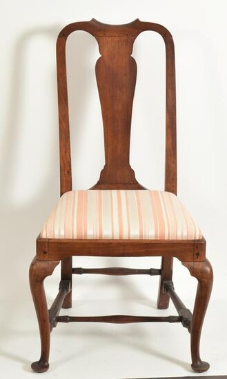 A Queen Anne walnut side chair, Boston, circa 1750