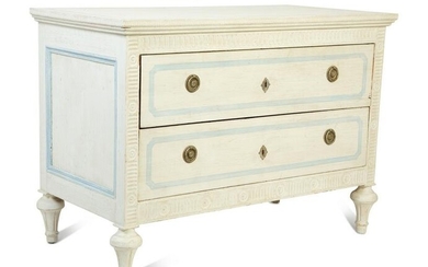 A Swedish Gustavian Style Painted Commode Height 34 1/4