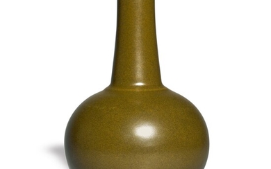 A TEADUST-GLAZED BOTTLE VASE, JIAQING SEAL MARK AND PERIOD