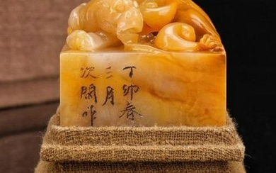 A TIANHUANG STONE SEAL CARVED WITH BEST