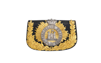 A Very Rare Officer's Black Leather Flap Pouch To The 6th (Inniskilling) Dragoons, Circa 1850-54