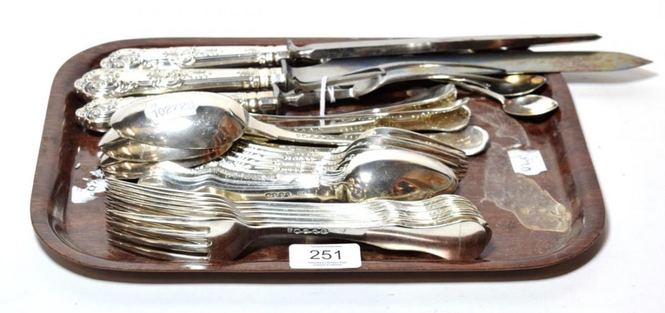 A Victorian and later silver table-service, various makers and dates,...