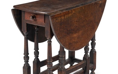 A William and Mary Oak Gate-Leg Table