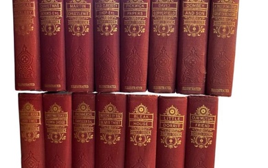 A collection of 15 circa 1910 illustrated Charles Dickens books...