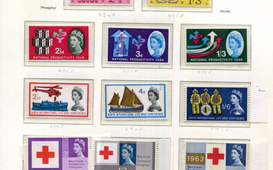 A collection of stamps in eight albums, including three Lighthouse albums containing Great Britain 1