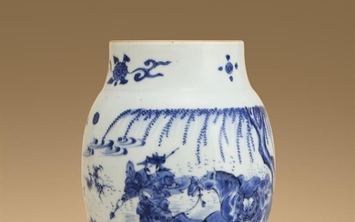 A fine Chinese blue and white vase