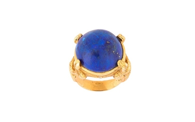 A lapis lazuli dress ring, circa 1960