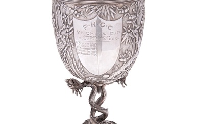 A late 19th Century Chinese export silver Shooting Trophy by...