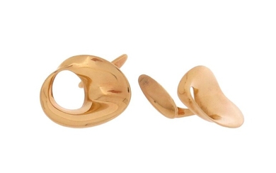 A pair of gold cufflinks by Vivianna Torun Bülow-Hübe for...