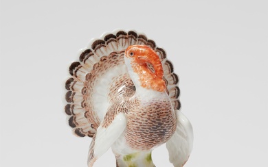 A small Meissen porcelain turkey