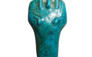 A wonderful Egyptian deep blue glazed ushabti