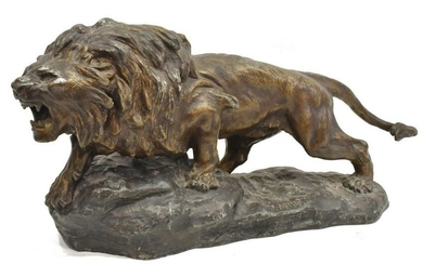 AFTER THOMAS CARTIER (1879-1943) LION SCULPTURE