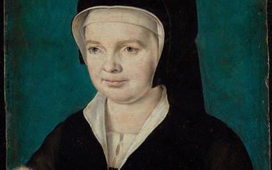 ATTRIBUÉ À CORNEILLE DE LA HAYE, DIT CORNEILLE DE LYON (1510/1515 - 1575), Portrait de Louise de Montmorency, maréchale de Châtillon (1490-1547)