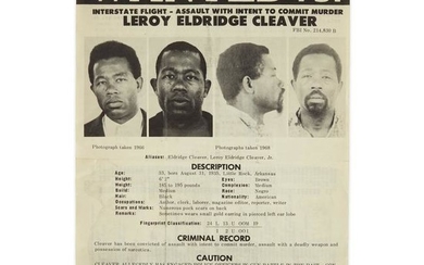 [African Americana] [Cleaver, Leroy Eldridge], Wanted