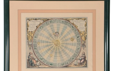 After Andreas Cellarius Hand-Colored Celestial Chart Lithograph